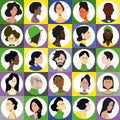 People faces ikons Royalty Free Stock Photo